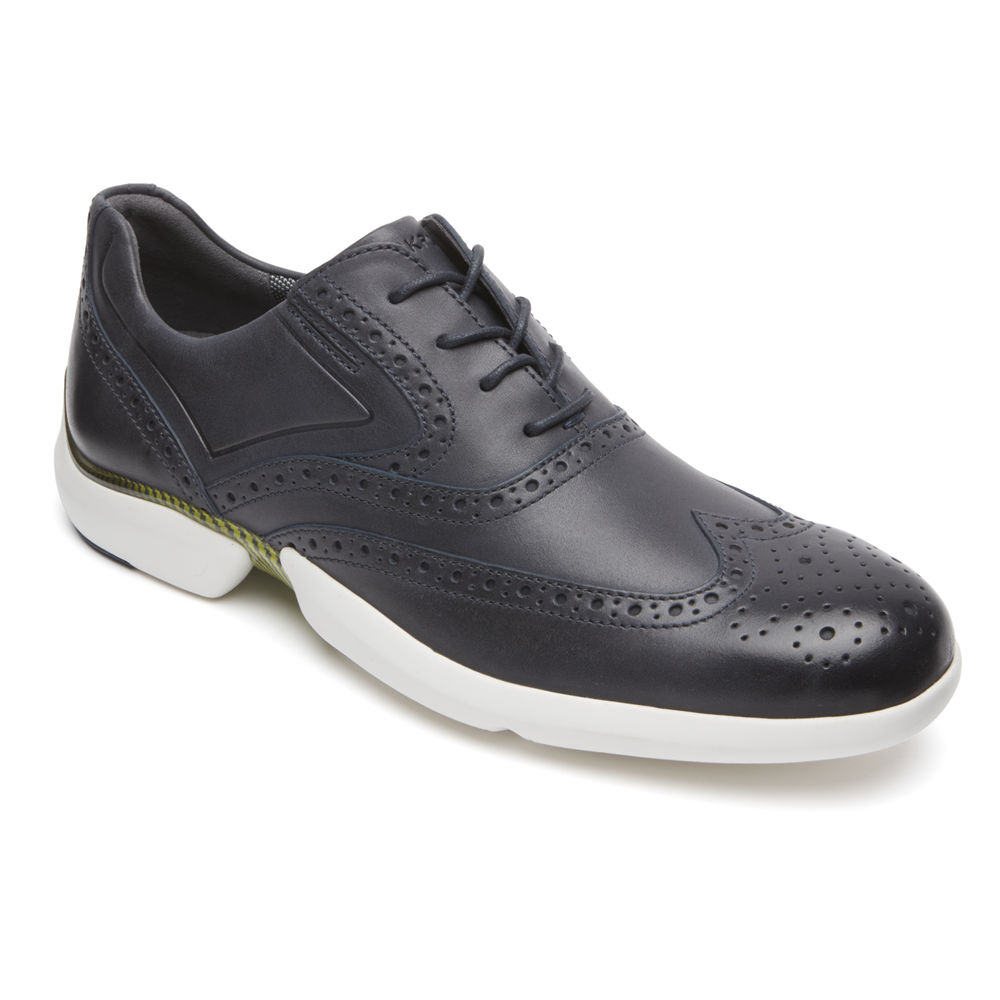 Rockport Lace Up For Mens Blue - Total Motion Advance Wingtip - NT0143287